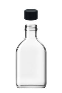 200 cc Şeffaf Cold Brew Şişesi Yassı Şişe Kapaklı (28mm)