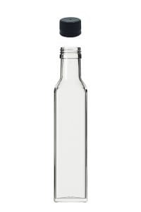 250 cc Şeffaf Maraska Kare Şişe Kapaklı (31mm)
