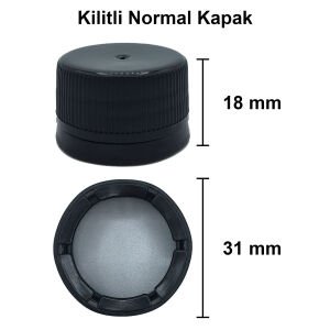 500 cc Şeffaf Piramit Kavisli Şişe Kapaklı (31mm)