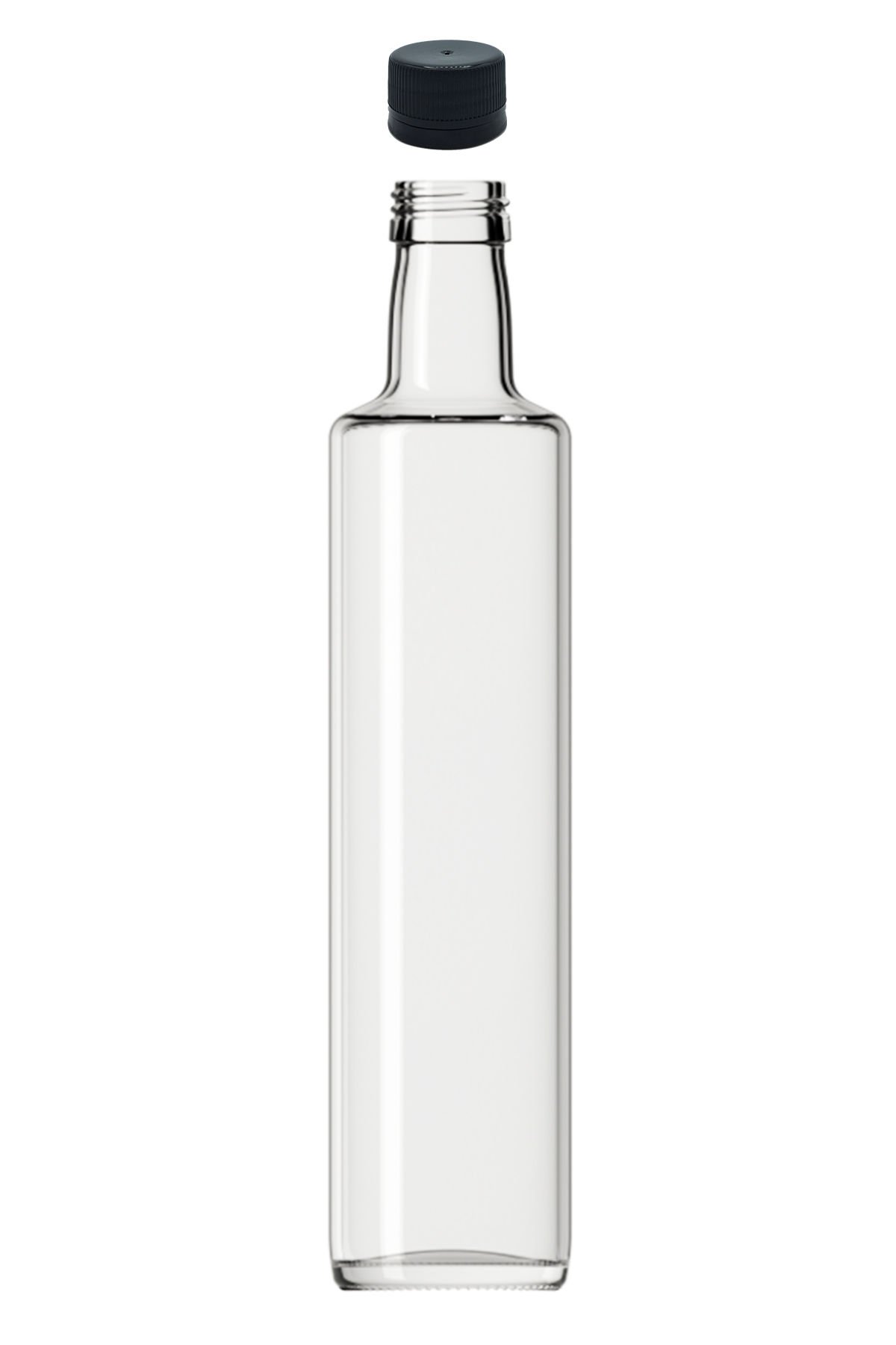 750 cc Şeffaf Dorika Yuvarlak Şişe Kapaklı (31mm)