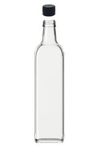 1000 cc Şeffaf Maraska Kare Şişe Kapaklı (31mm)