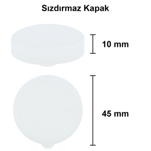 1000 cc Şeffaf Süt Ayran Şişesi Kapaklı (45mm)