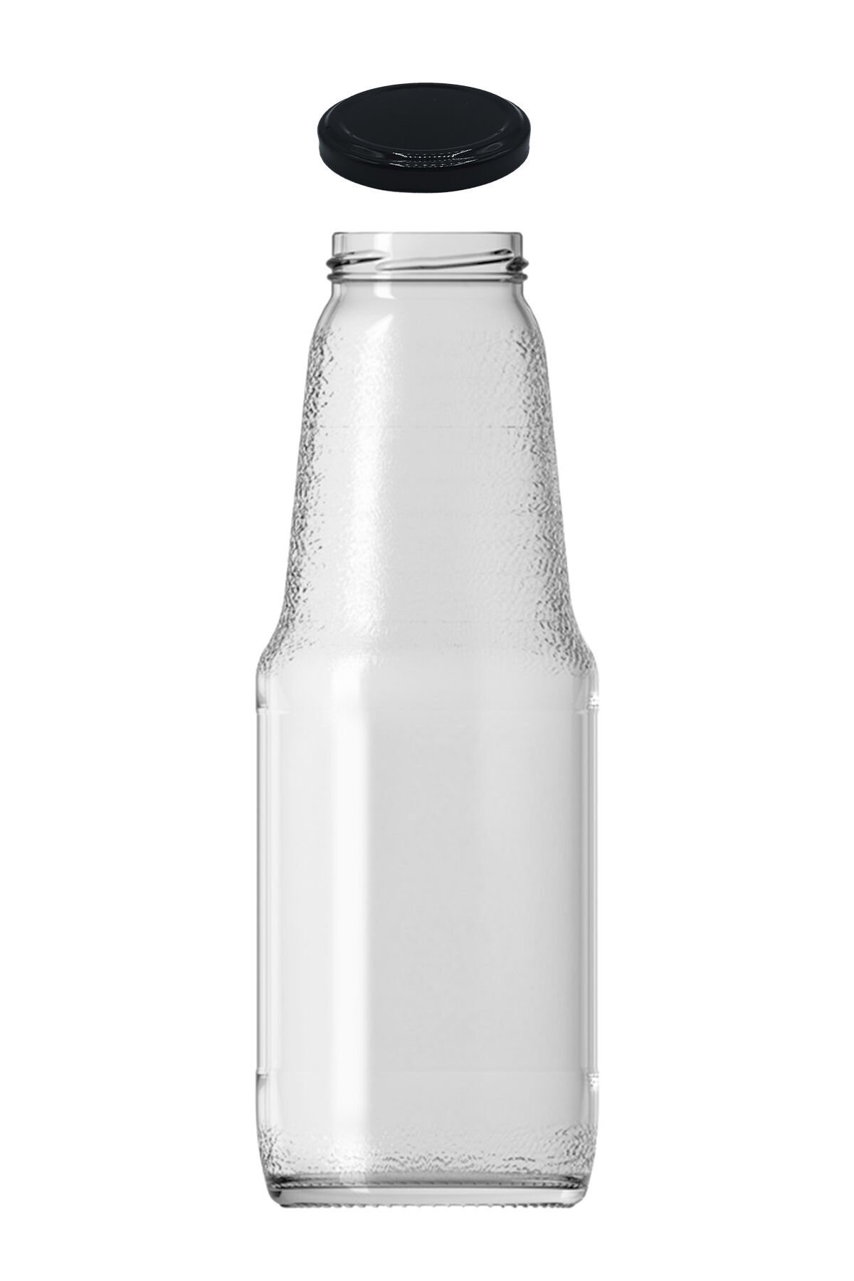1000 cc Şeffaf Meyve Suyu Şişesi Kapaklı (53mm)