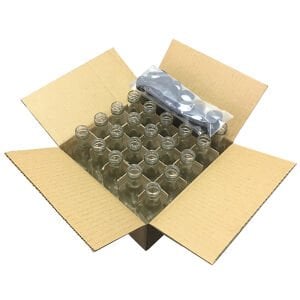100 cc Şeffaf Piramit Kavisli Şişe Kapaklı (18mm)