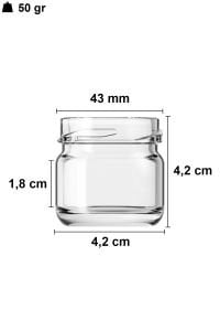 29 cc Küçük Kavanoz Metal Konserve Kapaklı (43mm)