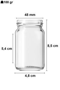 105 cc Kavanoz Metal Konserve Kapaklı (48mm)