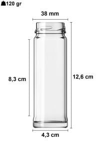 105 cc Uzun Kavanoz Metal Konserve Kapaklı (38mm)