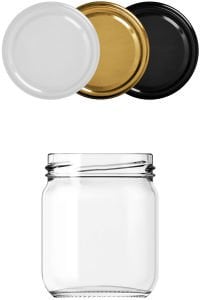 210 cc Kavanoz Metal Konserve Kapaklı (63mm)