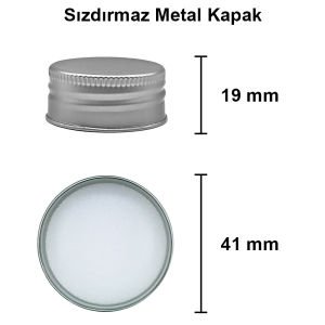 140 cc Şeffaf Tablet Şişe Metal Kapaklı (41mm)