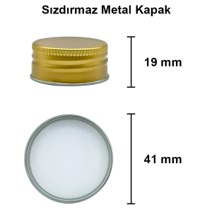 140 cc Amber Tablet Şişe Metal Kapaklı (41mm)