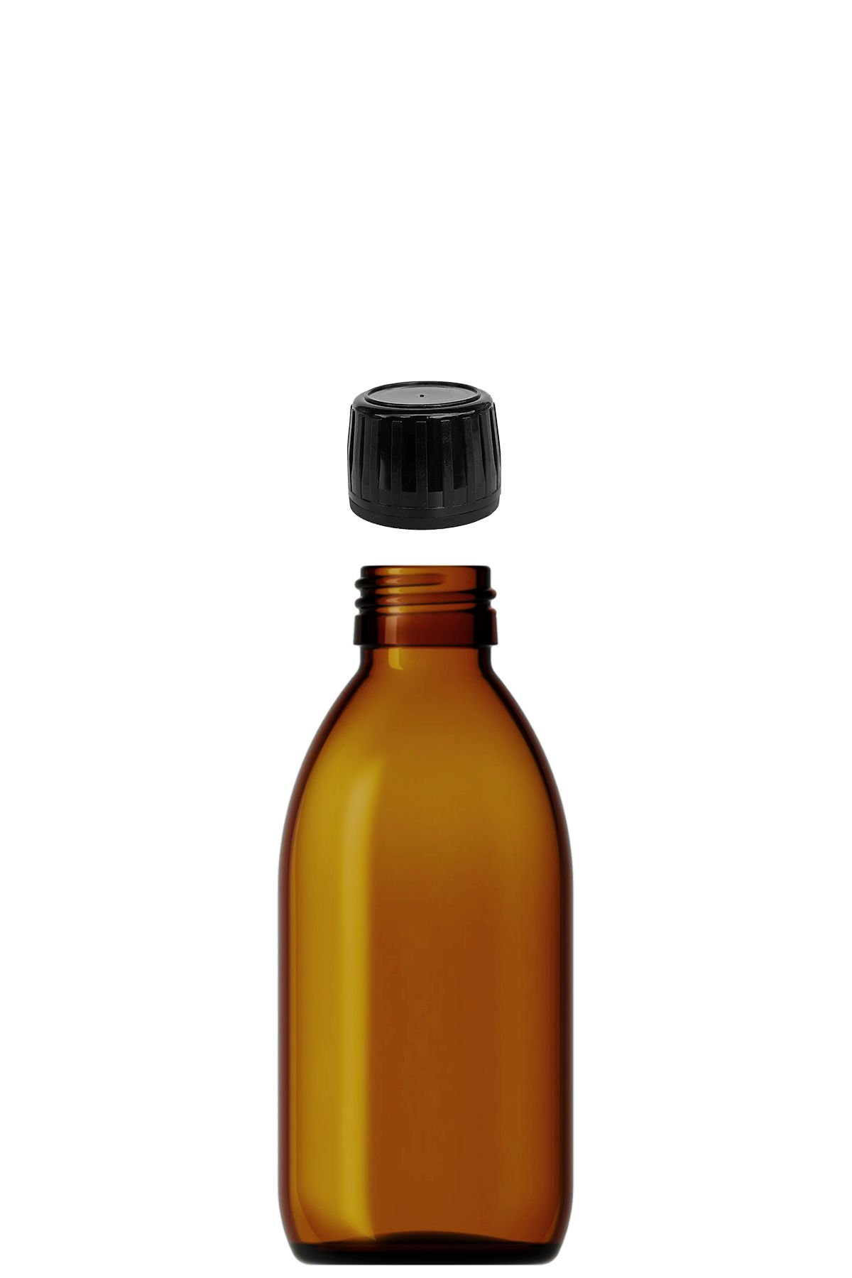 200 cc Amber Ecza Şişesi Kapaklı (28mm)