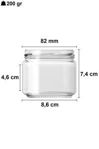 300 cc Magnolya Kavanoz Metal Konserve Kapaklı (82mm)