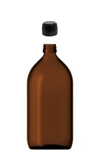 500 cc Amber Ecza Şişesi Kapaklı (28mm)