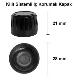 1000 cc Amber Ecza Şişesi Kapaklı (28mm)
