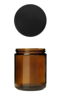 230 cc Amber Mumluk Kavanoz Siyah Metal Kapaklı