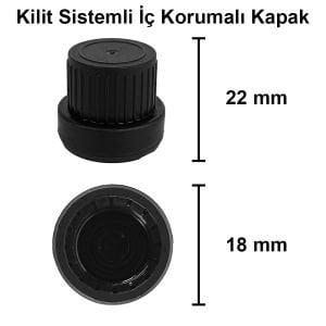 100 cc Şeffaf Boğumlu Cam Şişe Kapaklı (18mm)