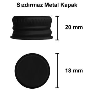 100 cc Şeffaf Boğumlu Cam Şişe Kapaklı (18mm)