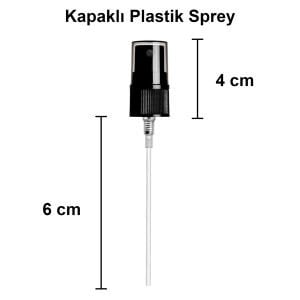 10 cc Amber Yuvarlak Sprey Şişe Plastik Kapaklı (18mm)