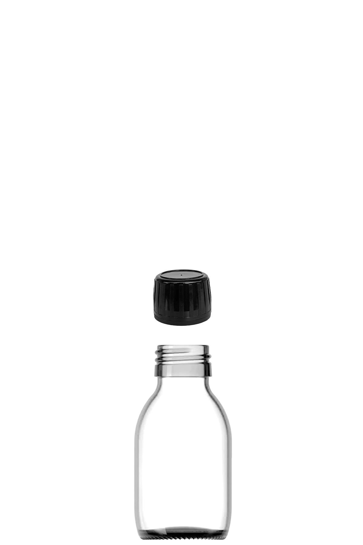 30 cc Şeffaf Shot Şişesi Kapaklı (28mm)