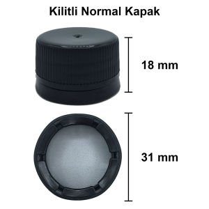 500 cc Yeşil Geolive Oval Şişe Kapaklı (31mm)