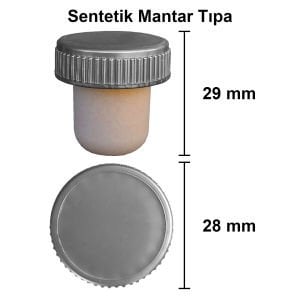 750 cc Yeşil Şarap Şişesi Sentetik Tıpalı Dibi Çukur (28mm)