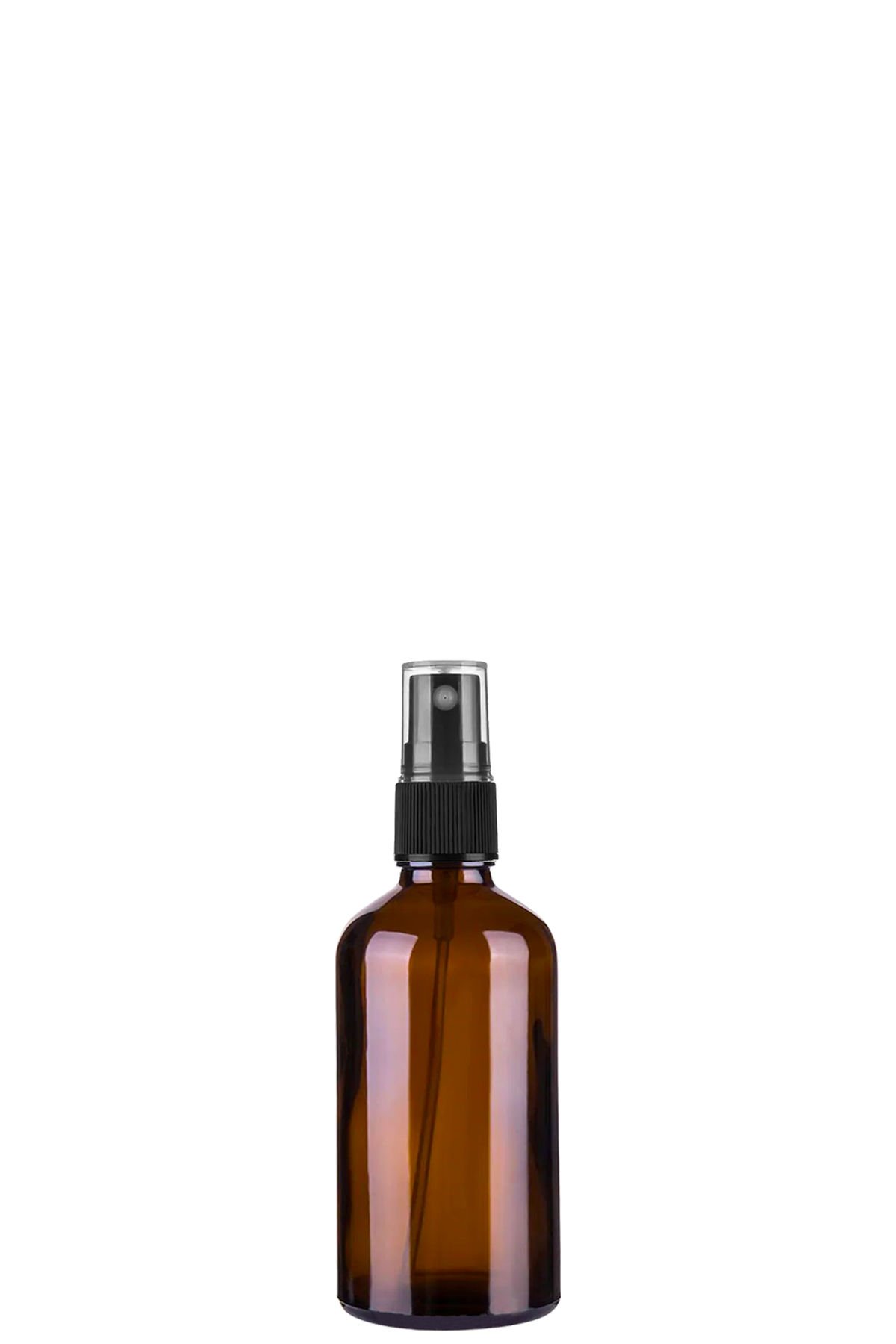 50 cc Amber Yuvarlak Sprey Şişe Plastik Kapaklı (18mm)