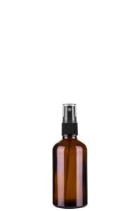 50 cc Amber Yuvarlak Sprey Şişe Plastik Kapaklı (18mm)