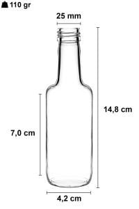 100 cc Şeffaf Standart Şişe Kapaklı (25mm)