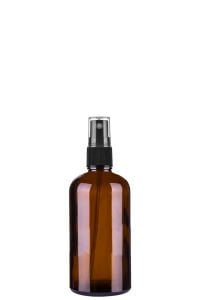 100 cc Amber Yuvarlak Sprey Şişe Plastik Kapaklı (18mm)