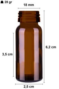 10 cc Amber Yuvarlak Çelik Roll On Şişe Plastik Kapaklı (18mm)