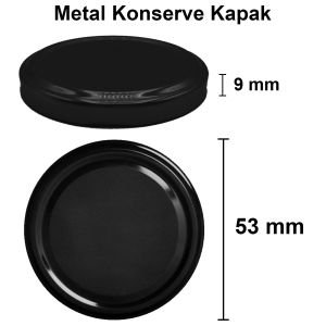 190 cc Kavanoz Metal Konserve Kapaklı (53mm)