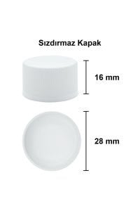 200 cc Şeffaf Cold Brew Şişesi Yassı Şişe Kapaklı (28mm) Beyaz (Plastik) - 1 Adet